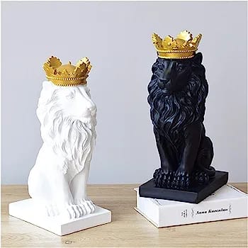 Crown Lion Decor Piece